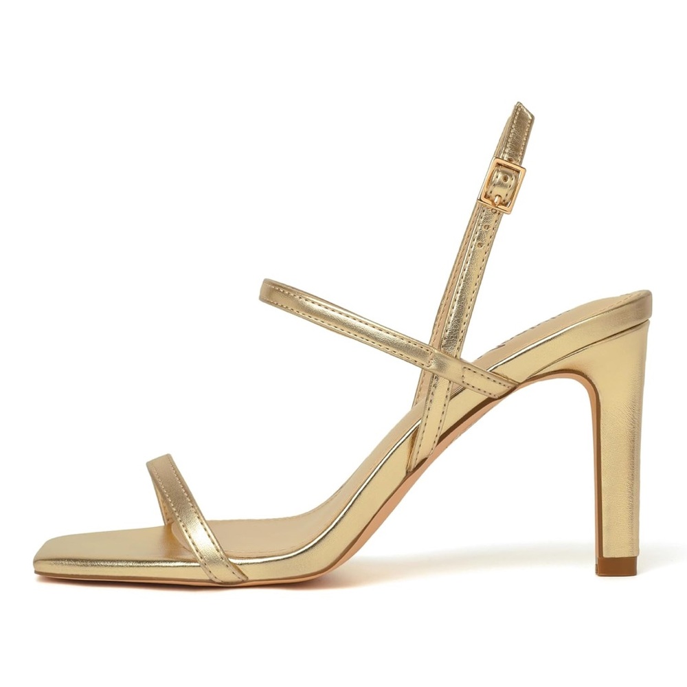 Metallic Gold Strappy Heels